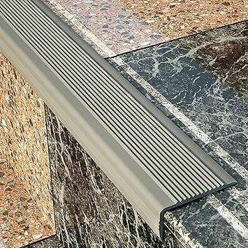 Yuragim Treppenkantenprofil 2M Grau - Selbstklebender Kantenschutz Für Innen & Außen