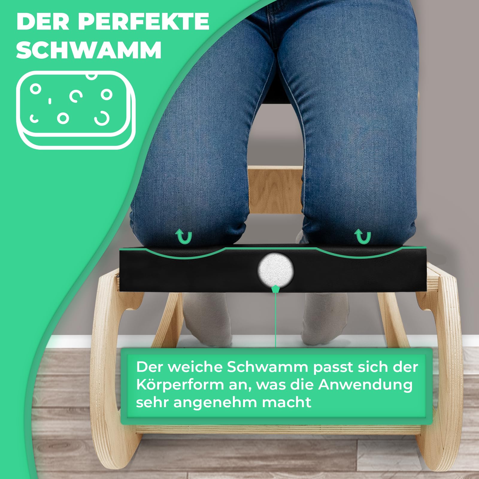 Ergonomischer Kniestuhl und Schaukelstuhl - Verbessern Sie Ihre Haltung zu Hause und im Büro