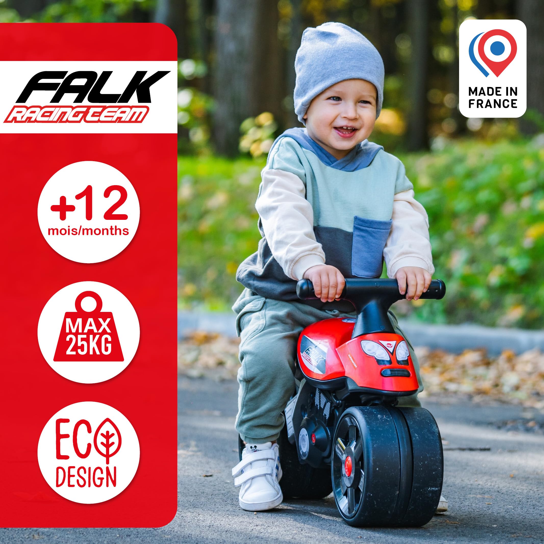 Falk 400 Hobby Horse X Racer Moto Giocattolo, colore Rosso