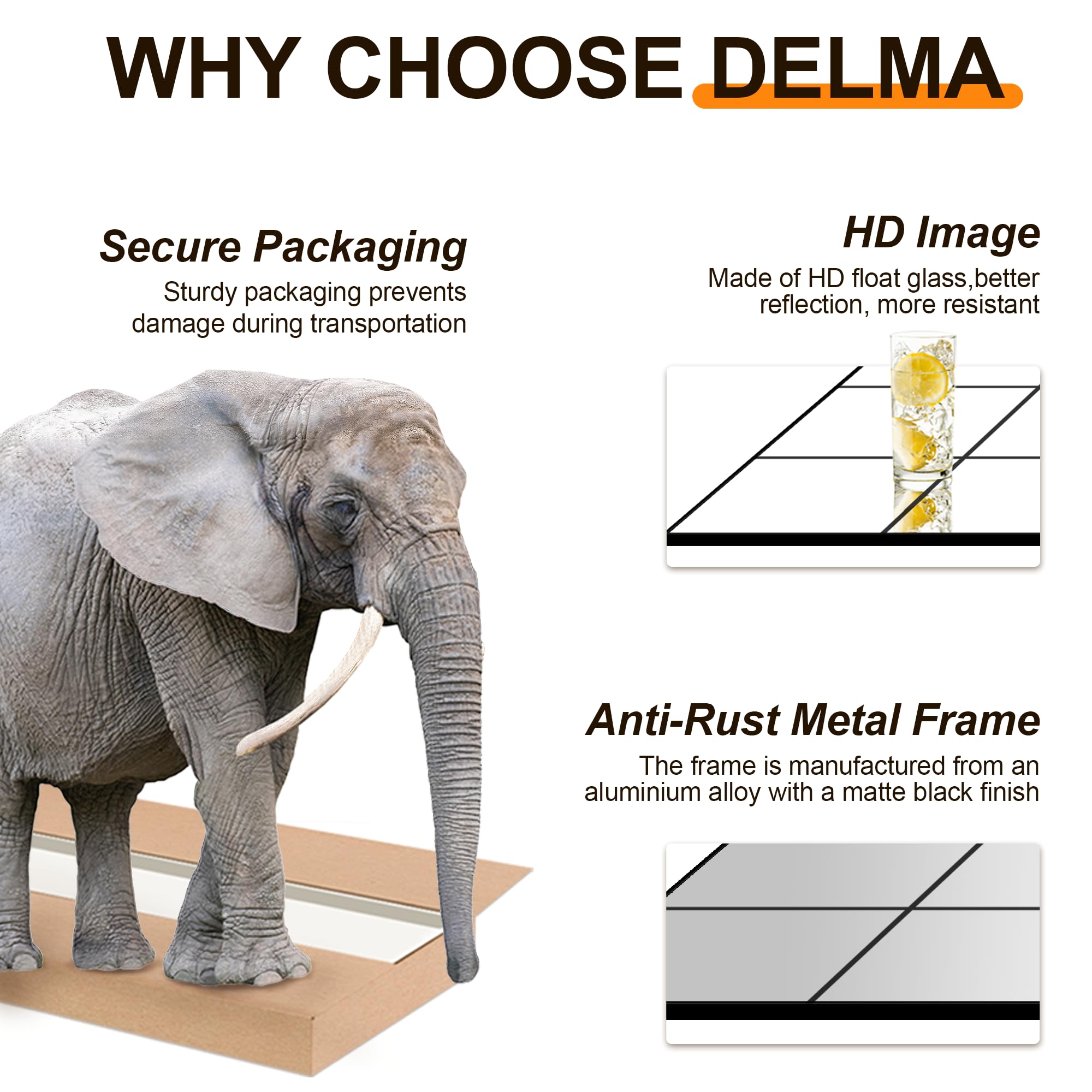 Large Full Length Floor Mirror for Bedroom, Living Room, Hallway - 28"X55" Window Pane Mirror Decorative Wall Art