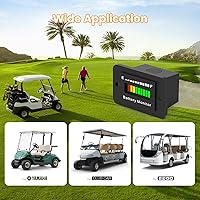 Vista 7 de BM210 12V 24V 36V 48V 60V 72V Medidor de Batería, Display de Voltaje LED Impermeable, Medidor de Batería para Ácido y Litio para Carrito de Golf
