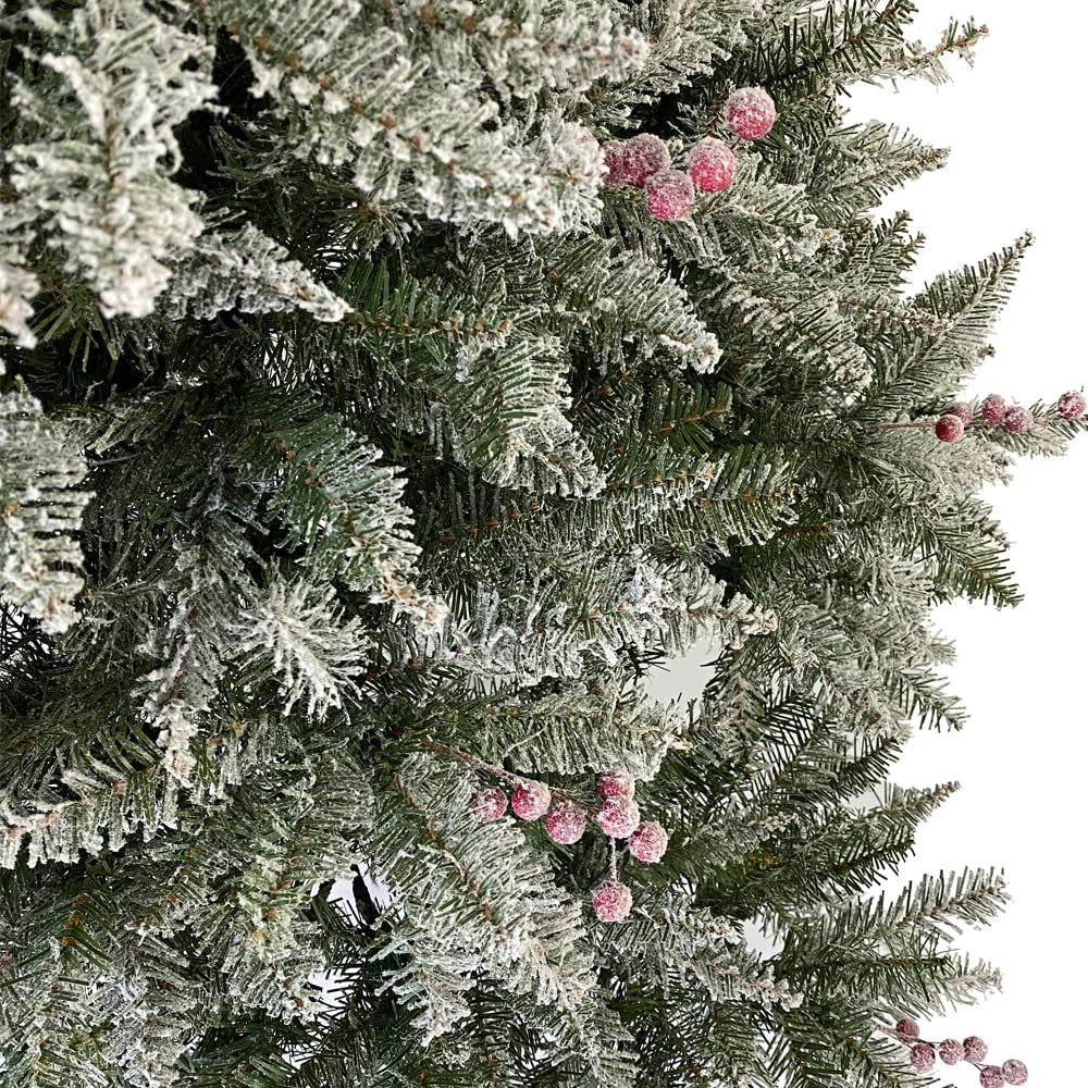 Amazon.co.jp: 最高級 クリスマスツリー210cm 雪化粧、赤い実付き