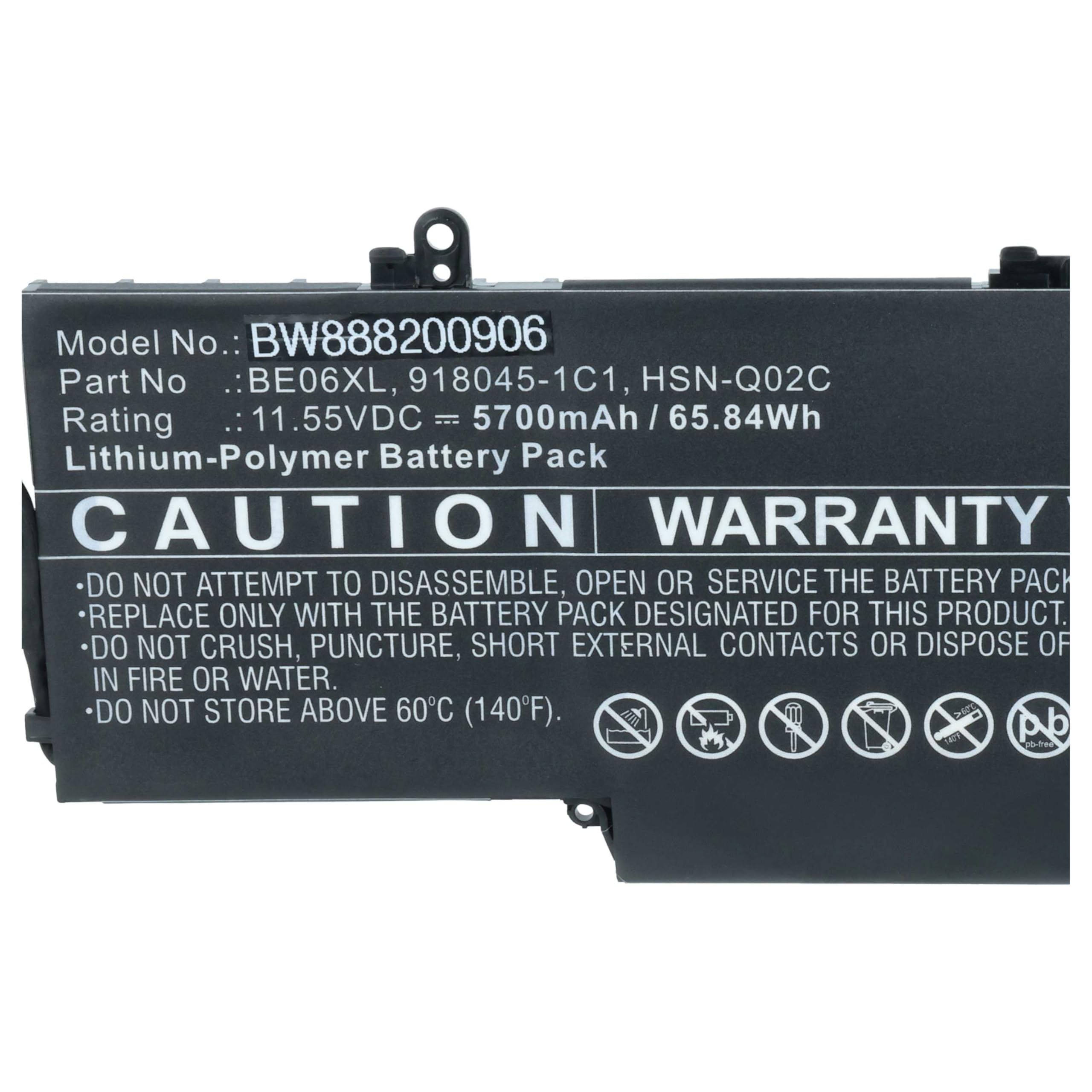 vhbw Batería Compatible con HP EliteBook 1040 G4 (2YG59PA)