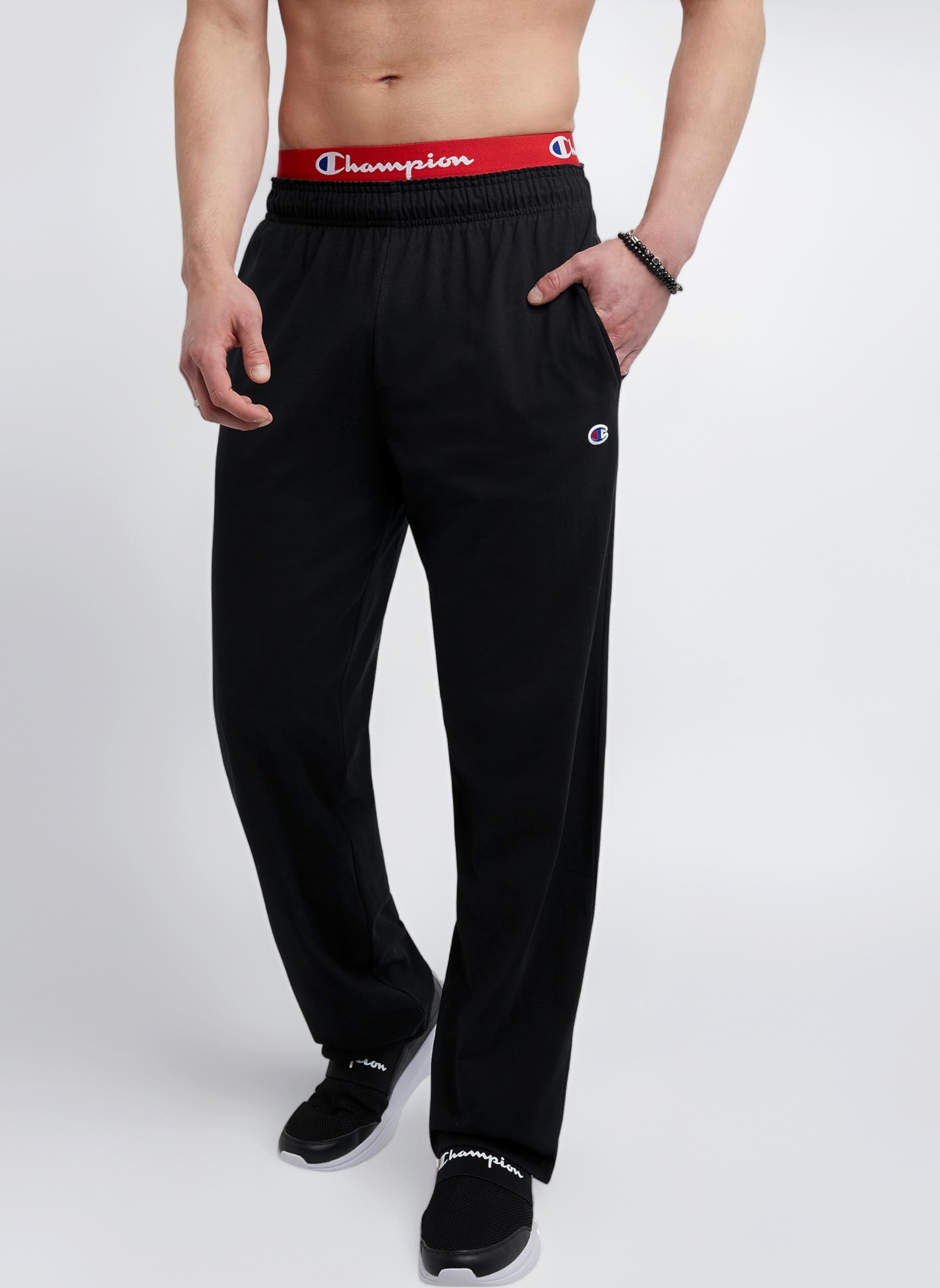 Champion Men's, Lightweight Open-Hem Lounge, Jersey Pants (Reg. Or Big & Tall) Track