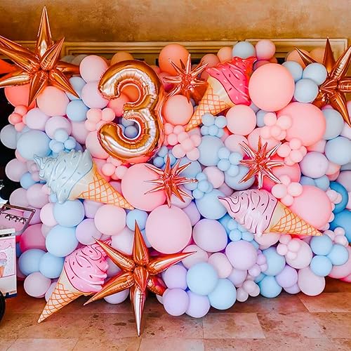 Miniatura 5 de PartyWoo Globos de estrella naranja, 6 unidades, globos de una pieza de 14 puntas, globos de explosión de estrellas de 27 y 22 pulgadas con cinta,