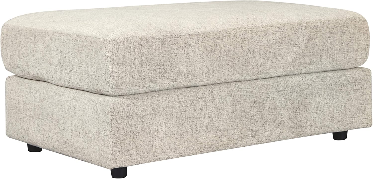 Signature Design by Ashley Soletren Contemporary Chenille Oversized Ottoman, Off-White