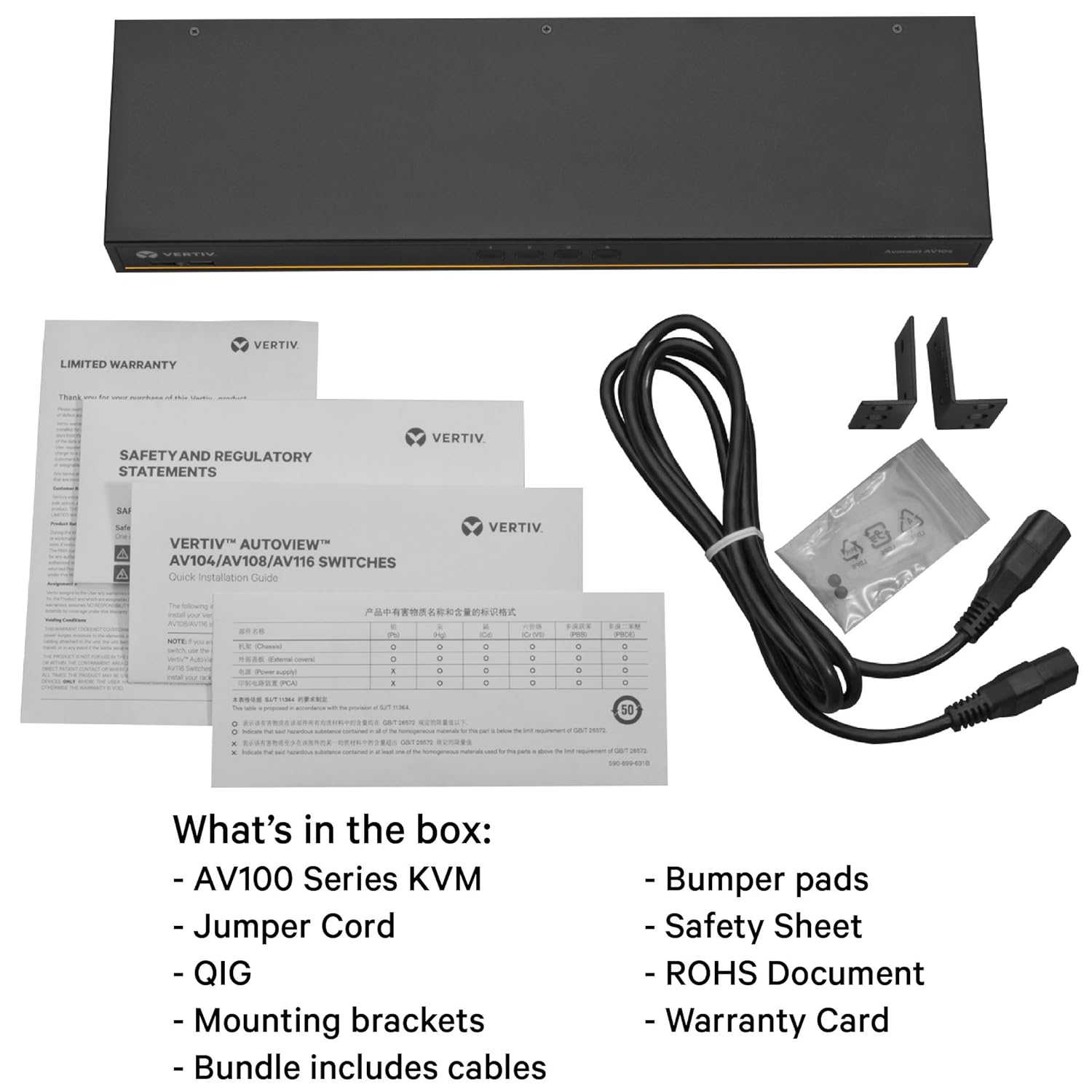 Tесh Dеаlѕ 🔥 Vertiv Avocent 1x4 Rackmount or Desktop, Single-User KVM Switch with USB, Touch Button and Hotkey Switching,Cascade Support and Internal Power Supply,4 VGA Target Cables (AV104BND4-400),Cable Bundle Blасk Frіdау Clеаrаnсе Vertiv Avocent 1x4 Rackmount or Desktop, Single-User KVM Switch with USB, Touch Button and Hotkey Switching,Cascade Support and Internal Power Supply,4 VGA Target Cables (AV104BND4-400),Cable Bundle
