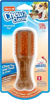 Hartz Chew 'n Clean Chicken Flavored Drumstick Dog Chew Toy & Treat - Small for 10-20 lb Dogs