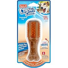 Hartz Chew  n Clean Chew Toy and Treat in One Chicken Flavored Drumstick Dog Toy, Small