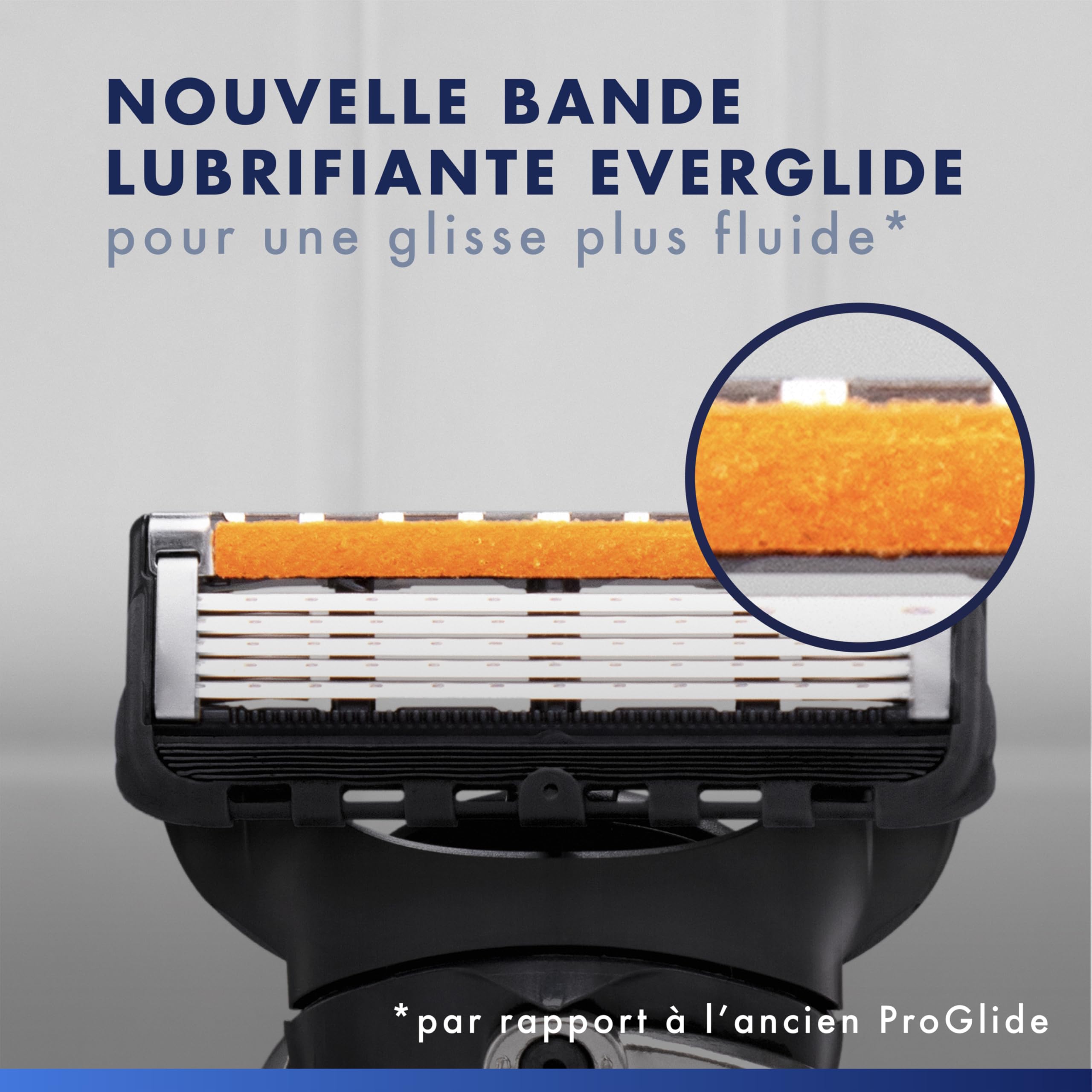 Gillette Rasoir Homme Proglide, 10 Recharges, Manche Réutilisable, Tête Flexible 5 Lames, Bande Lubrifiante, 1 Cartouche 30 Rasages