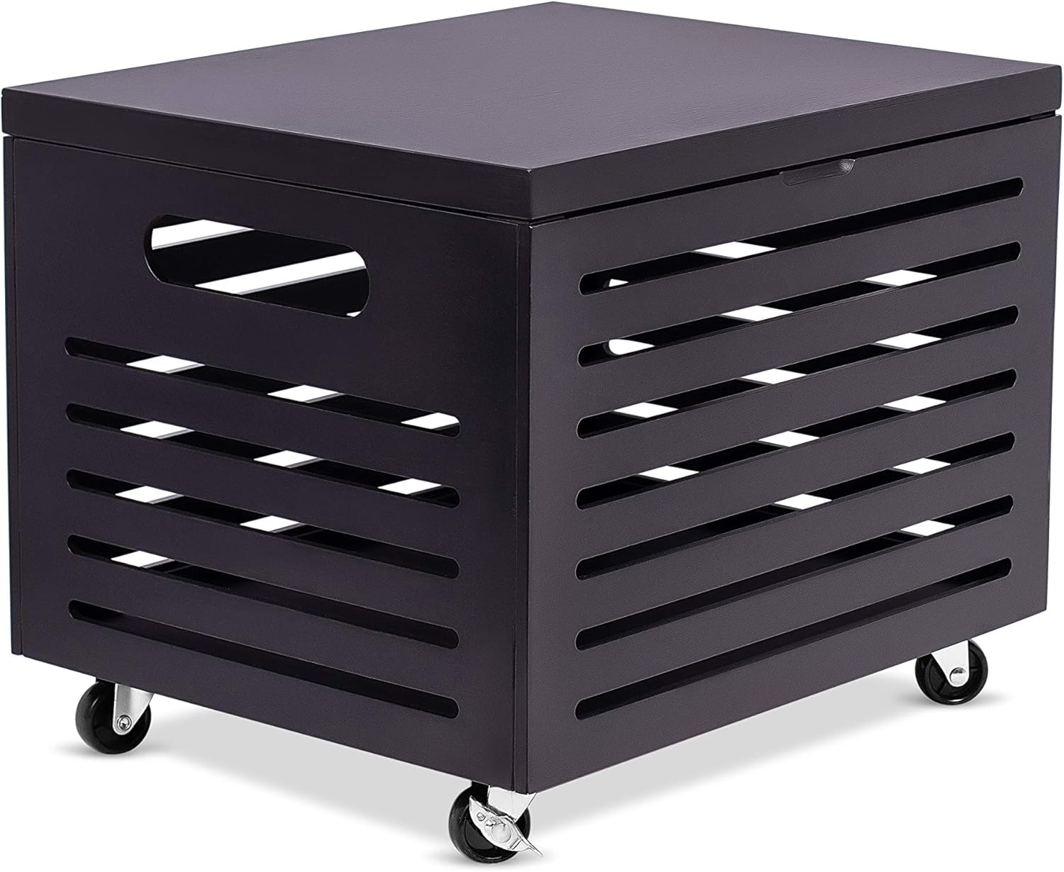 Bamboo Rolling File Storage Organizer Box with Lid Amazon.ca Office Products