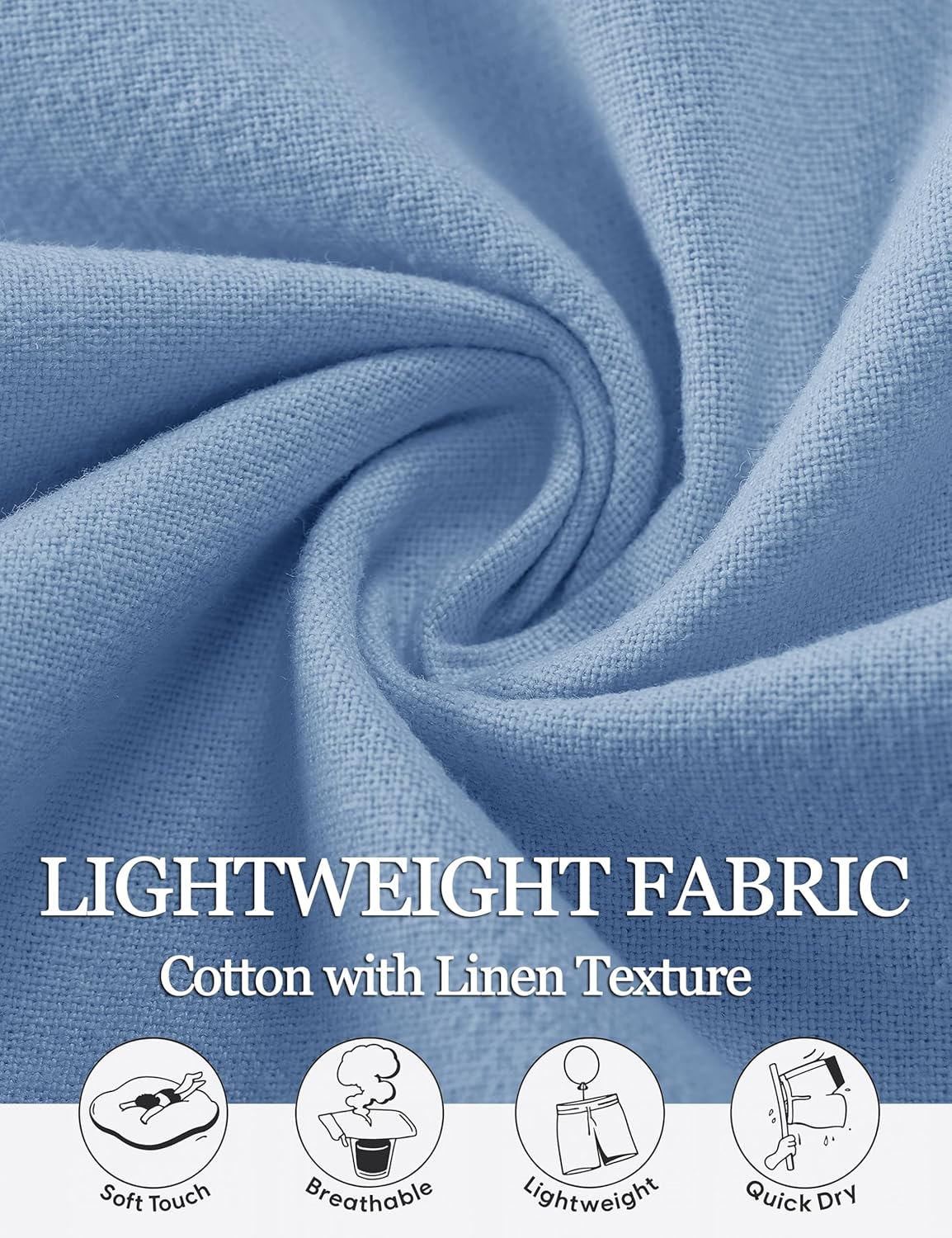 Cotrasen Men's Cotton Linen Capri Pants Loose Fit Elastic Waist Drawstring Baggy Harem Pants Casual Beach Yoga Trousers - Image 6