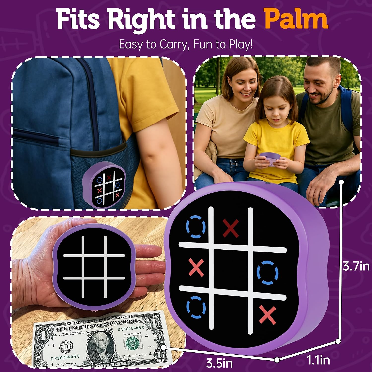 Electronic Tic Tac Toe Game Handheld