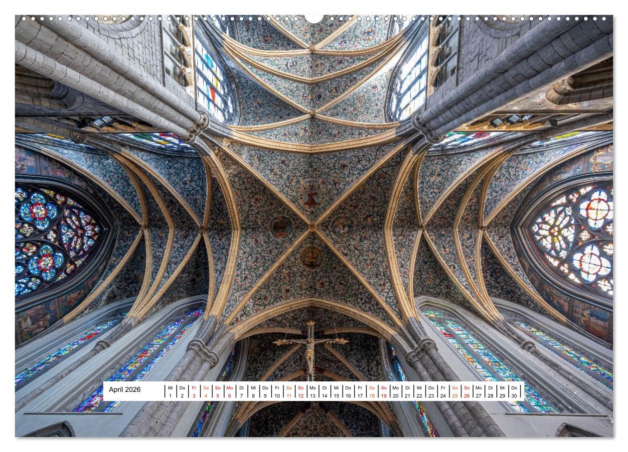 Gewölbe des Glaubens – Kirchendecken Europas (Wandkalender 2026 DIN A2 quer), CALVENDO Monatskalender: Kuppeln, Türme, Kreuzgewölbe - Kirchenkunst Europas (CALVENDO Orte)