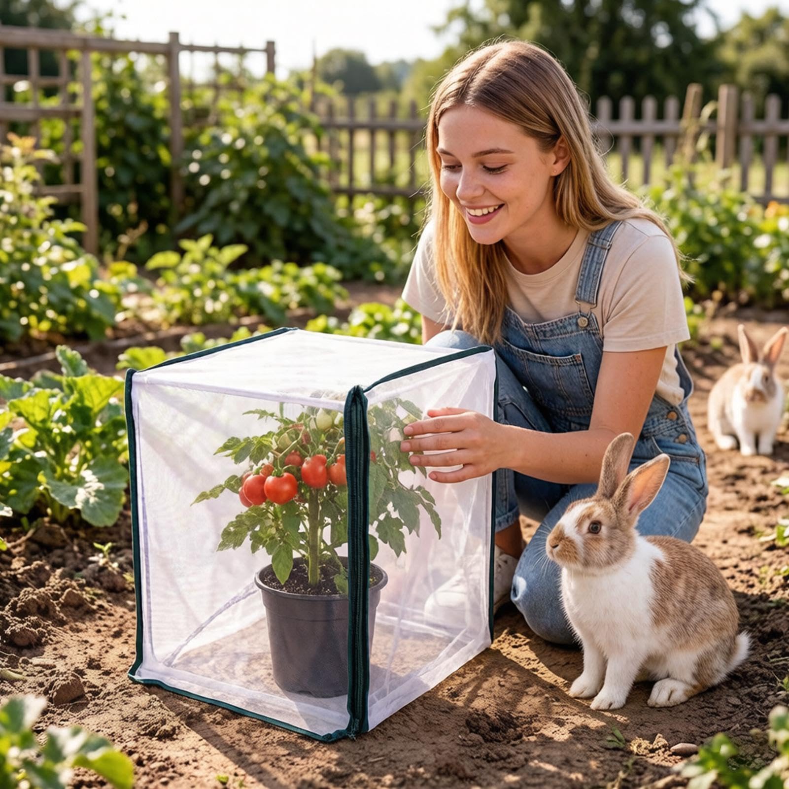 Filet Anti-Animaux Pour D'Extérieur Protecteur De Fleurs Avec Fermeture