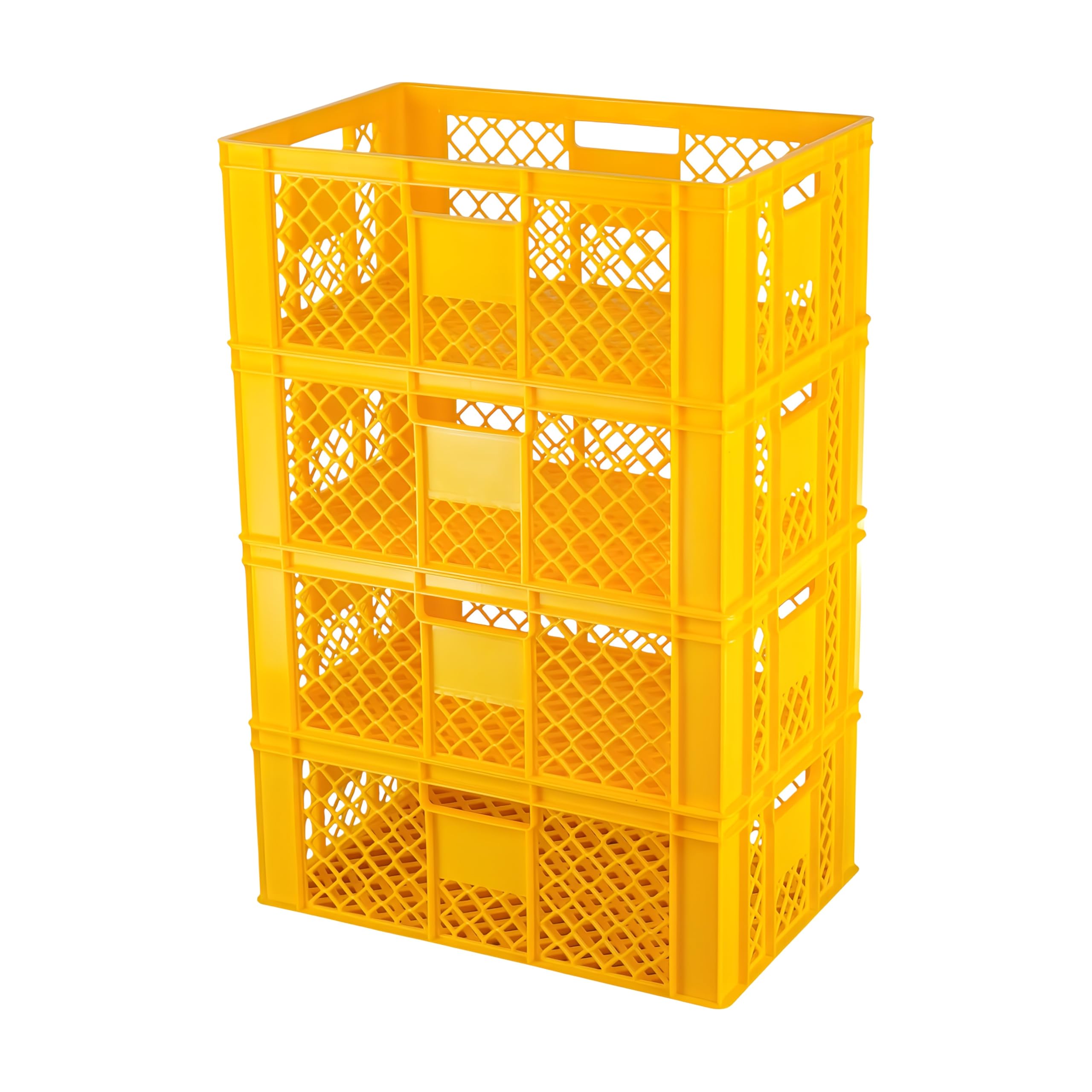 Logiplast 4 Stück Bäckerkisten Brotkisten 600 x 400 x 230 mm in gelb