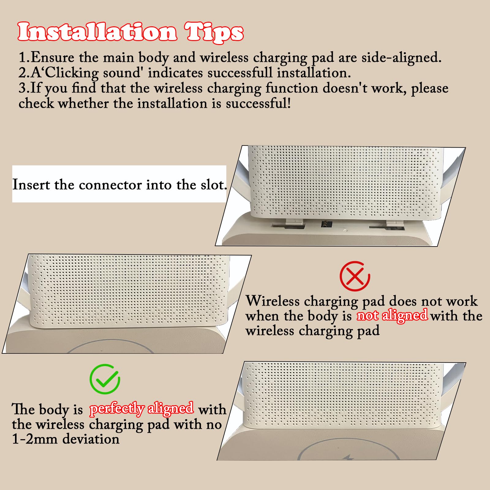 blonbar Lampada da comodino con sveglia luminosa, Wake Up Light, 10 W Wireless Charger, Touch dimmerabile con 3 livelli di luminosità, suono calmante, aiuto per dormire neonati e adulti per camera da