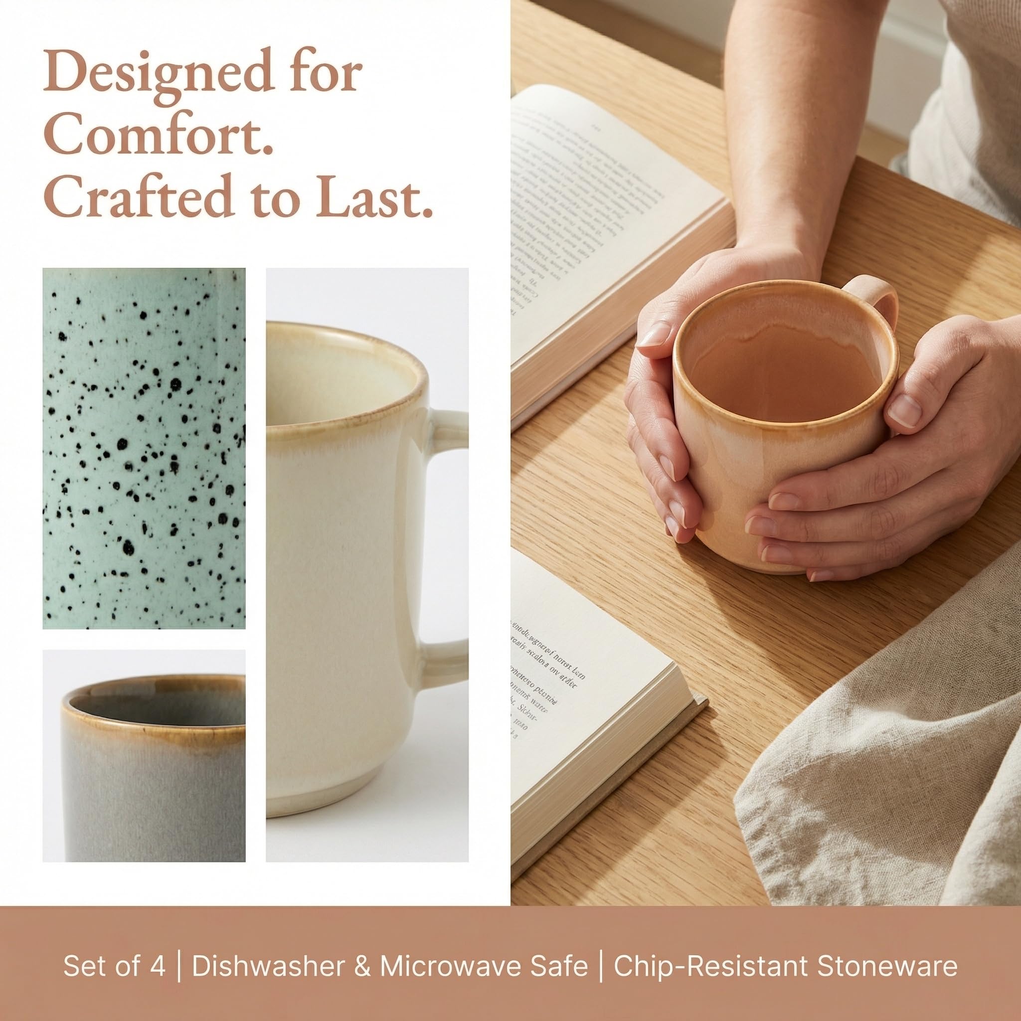 Juego de 2 tazas de café, diseño sensible esmaltado, vajilla de cocina para casa, cumpleaños y todas las ocasiones, elegantes vasos para hombres y mujeres