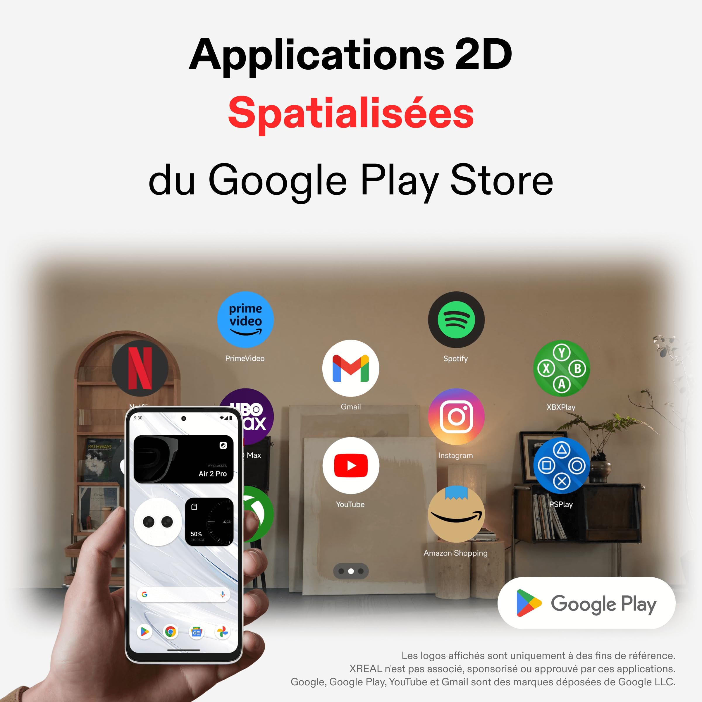 XREAL Beam Pro (WiFi 8G+256G), Spatial Computing Device pour AR Lunettes, Double Caméra 3D 50MP, écran 1080p 90 Hz, Android14 NebulaOS+Google Play, WiFi 6, Bluetooth 5.2 XR Lunettes