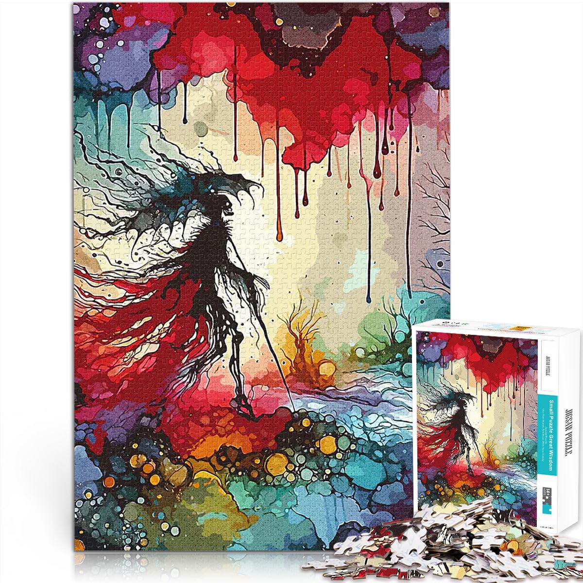 1000 Pieces Jigsaw Puzzles for Adults Walk in the rain pädagogische Herausforderung Geburtstagsgeschenk, Geschenke, Wandkunst75x50cm