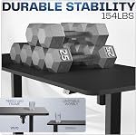 VIVO Electric Stand Up Desk Frame Workstation, Single Motor Ergonomic Standing Height Adjustable Base with Simple Controller, Black, DESK-V100EB | Height Adjustable, Holds up to 154 lbs, Sit Stand Ergonomic Base, Standing Desk Legs, Simple Controller