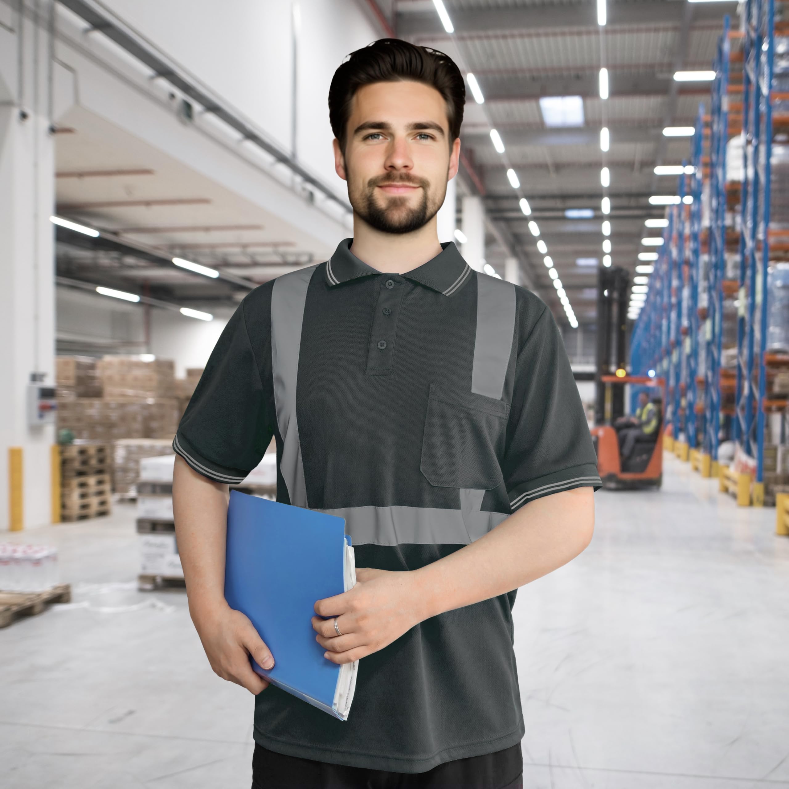 Snapklik.com : Safety Polo Shirt For Men, Hi Vis Shirts For Men ...