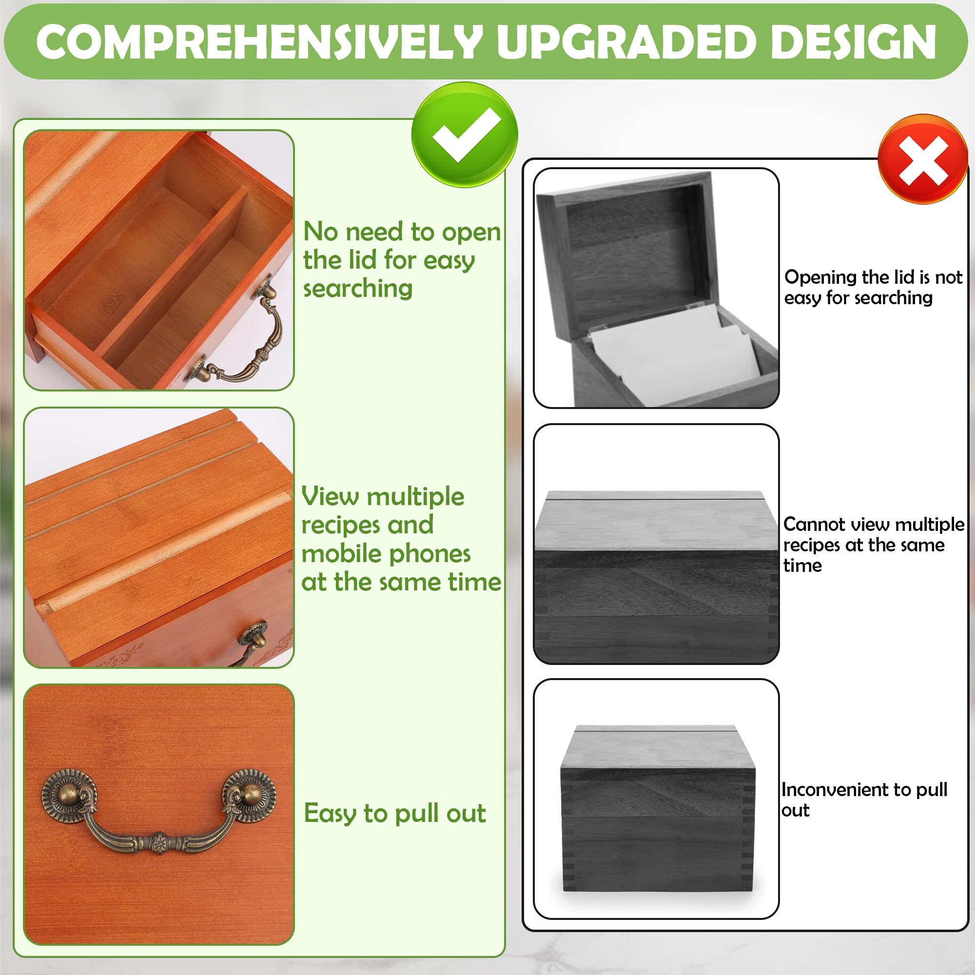 Acacia Recipe Box - Organize Your Recipes! -5 Acacia Recipe Box - Organize Your Recipes! -5