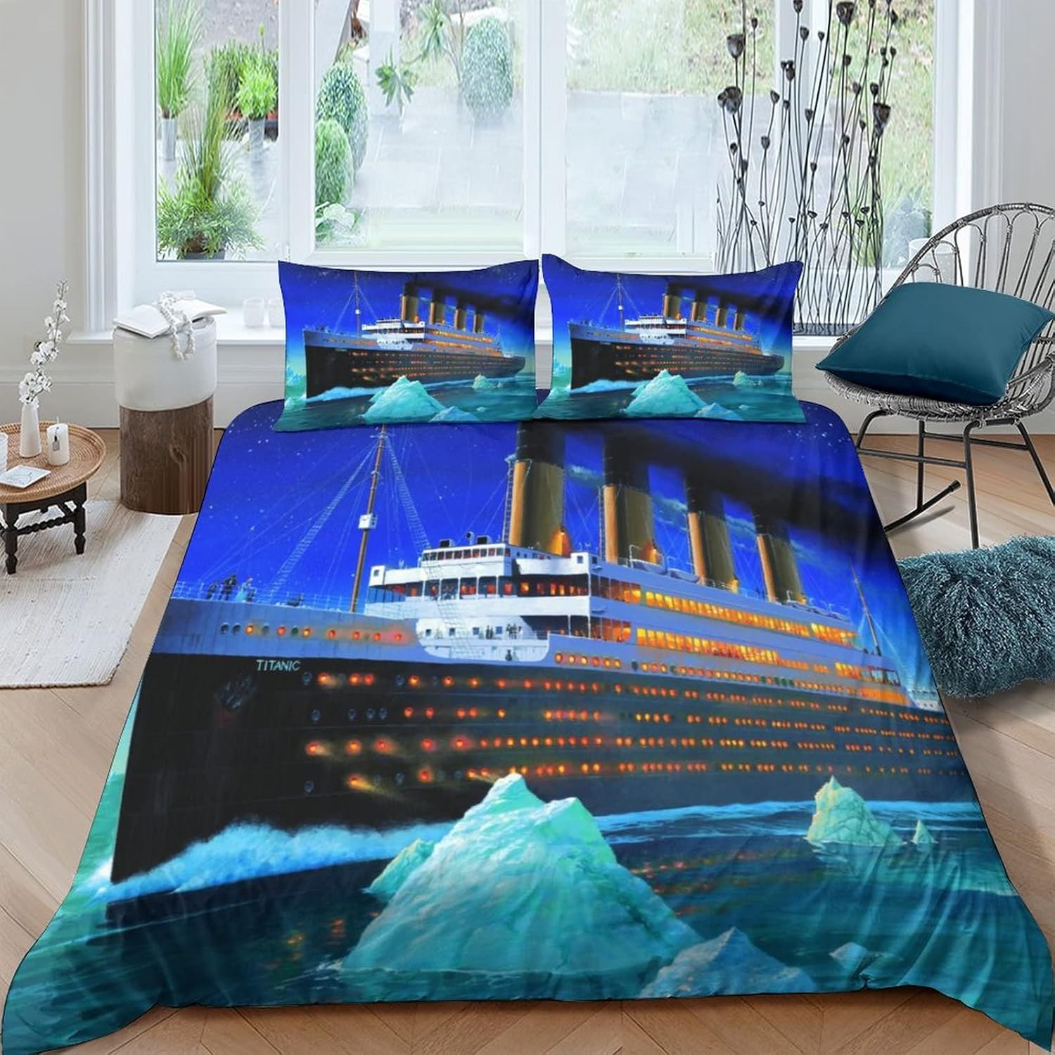 TCAX Titanic Quilt Cover Set for Kids Reversible Printed