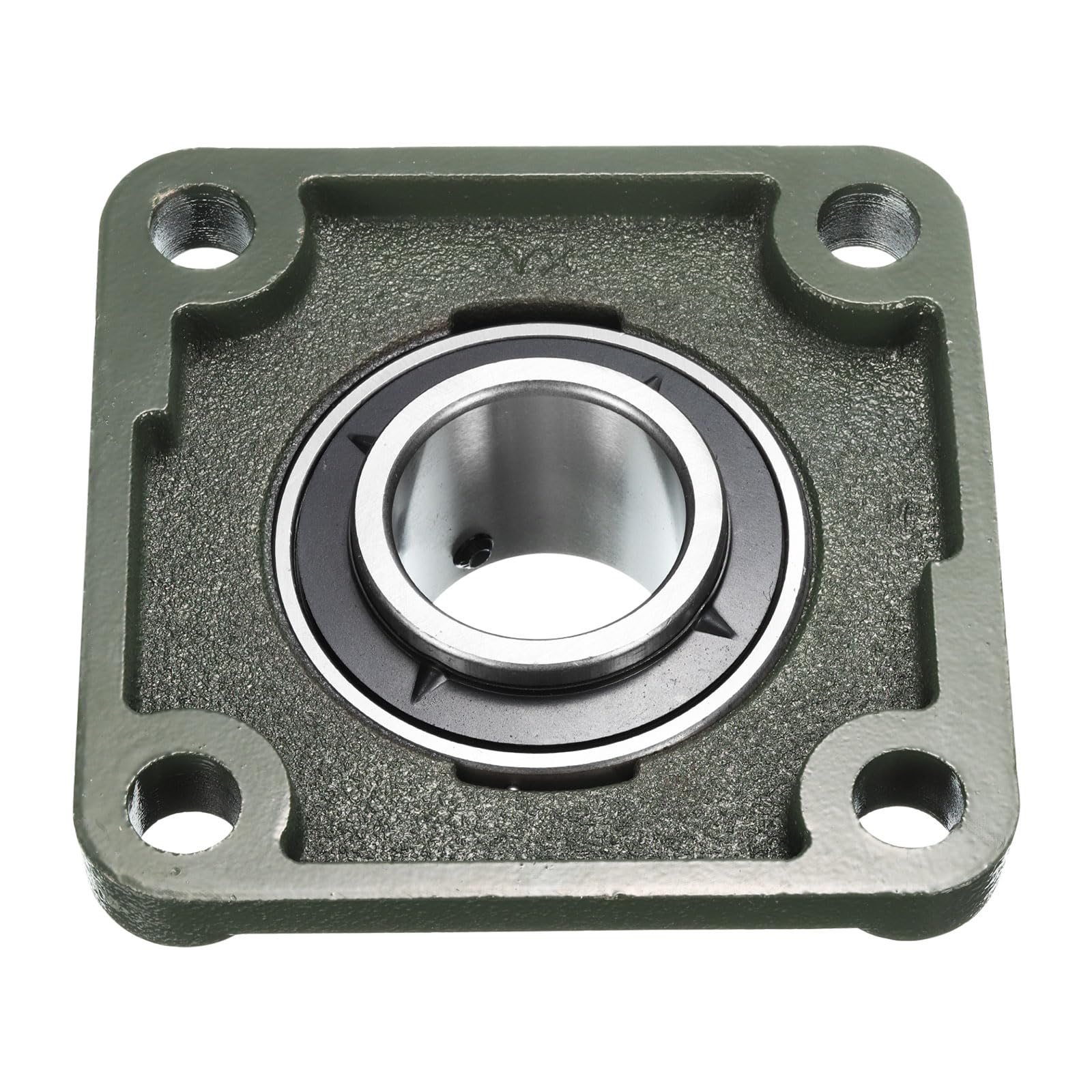 2pz UCF209-28 Cuscinetti a Blocchetto Cuscino con Foro 1 3/4 Pollici Autoallineanti, Cuscinetti Acciaio Cromato Montati Flangia Quadrata con Base Ghisa Solida