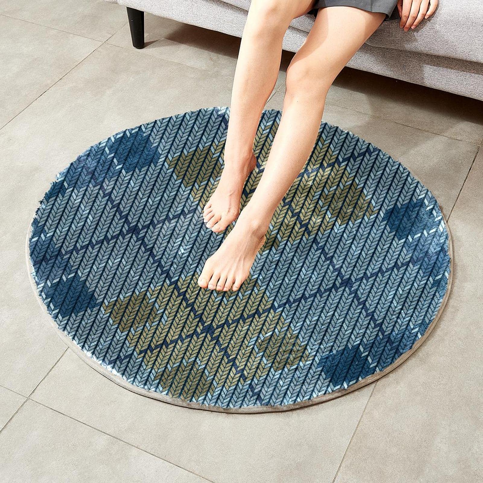 Teppich für Schlafzimmer, Wohnzimmer, Arbeitszimmer, Blau