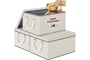 Large Fabric Storage Bins with Lids