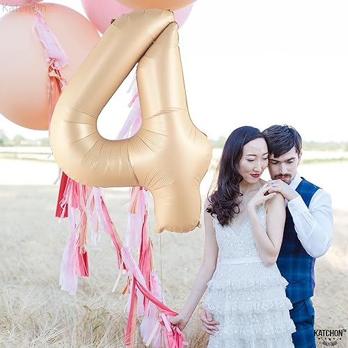 Miniatura 1356 de KatchOn, Globo dorado gigante del número 8 de 40 pulgadas, globo dorado del número 8 para decoraciones de cumpleaños de 8 años para niñas