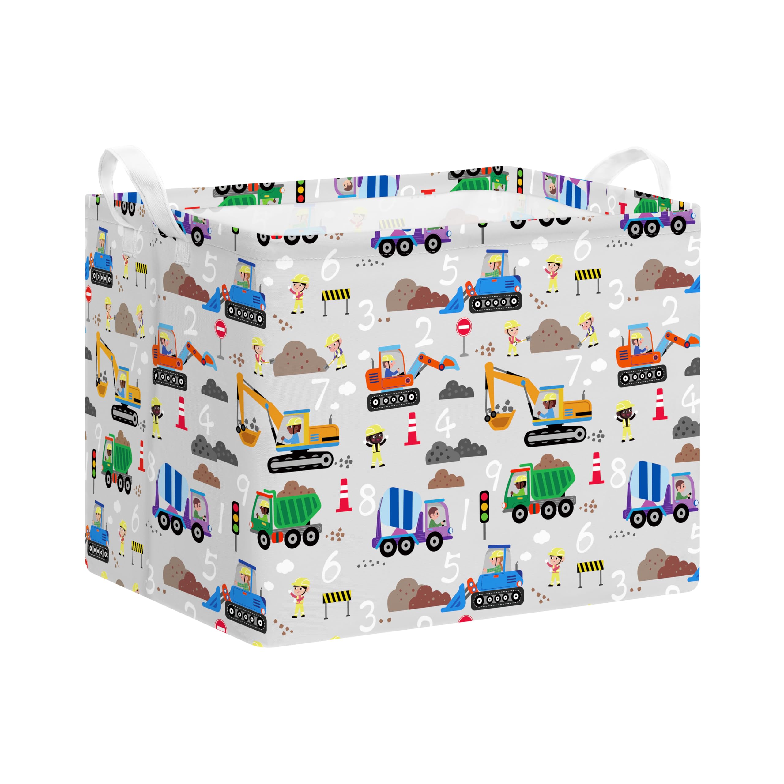 Kids Laundry Hamper with Handles,Collapsible Children Storage Basket for Clothes Books,Waterproof Storage Box for Bedroom Living Room Bathroom,40x30x30cm,Truck