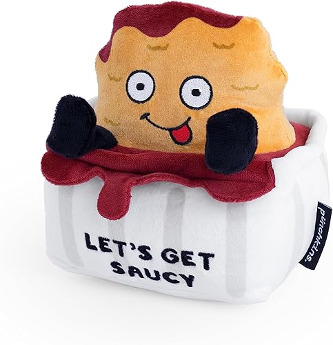 Peluche de pepita de pollo, Let's Get Saucy Chicken Nugget, juguete de peluche de comida para regalo, apoyo emocional