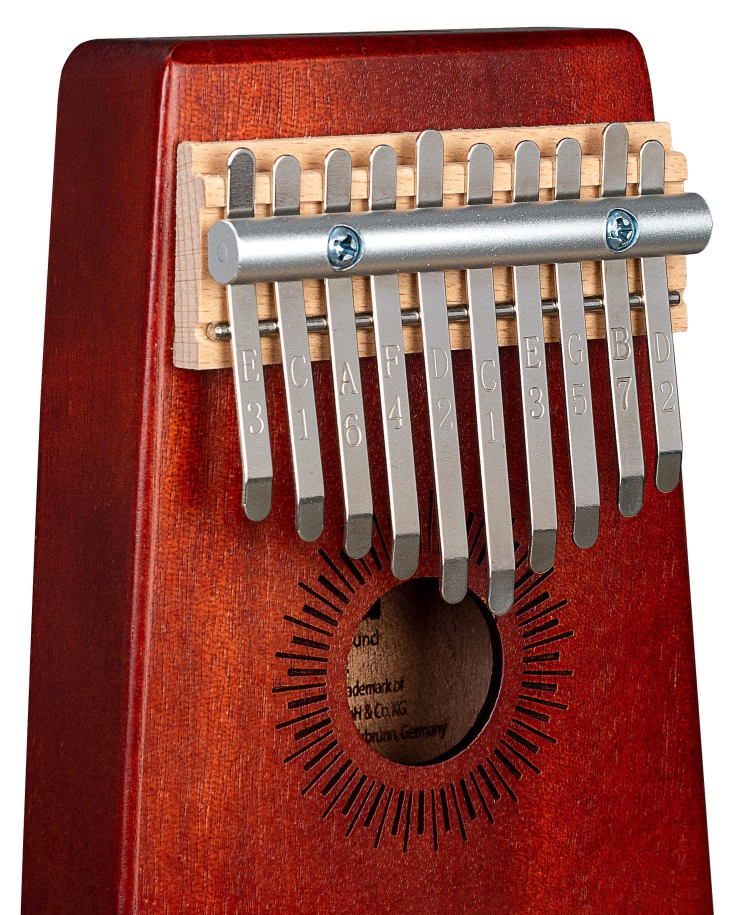 Sela Kalimba 10 - Red, Daumenklavier mit 10 Zungen in C-Dur, mit Tasche, SE 242, Rot