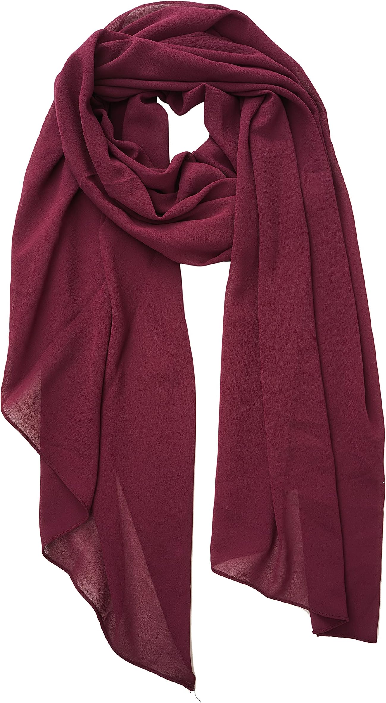 YOUR SMILE for Women Lightweight Breathable Solid Color Soft Chiffon Long Fashion Scarves Sun-proof Shawls Wrap
