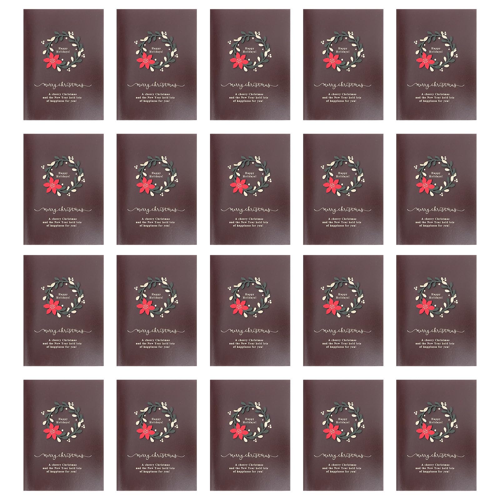 40 Sets Weihnachtskarten mit Umschlägen, Leer, Papier, Pack,