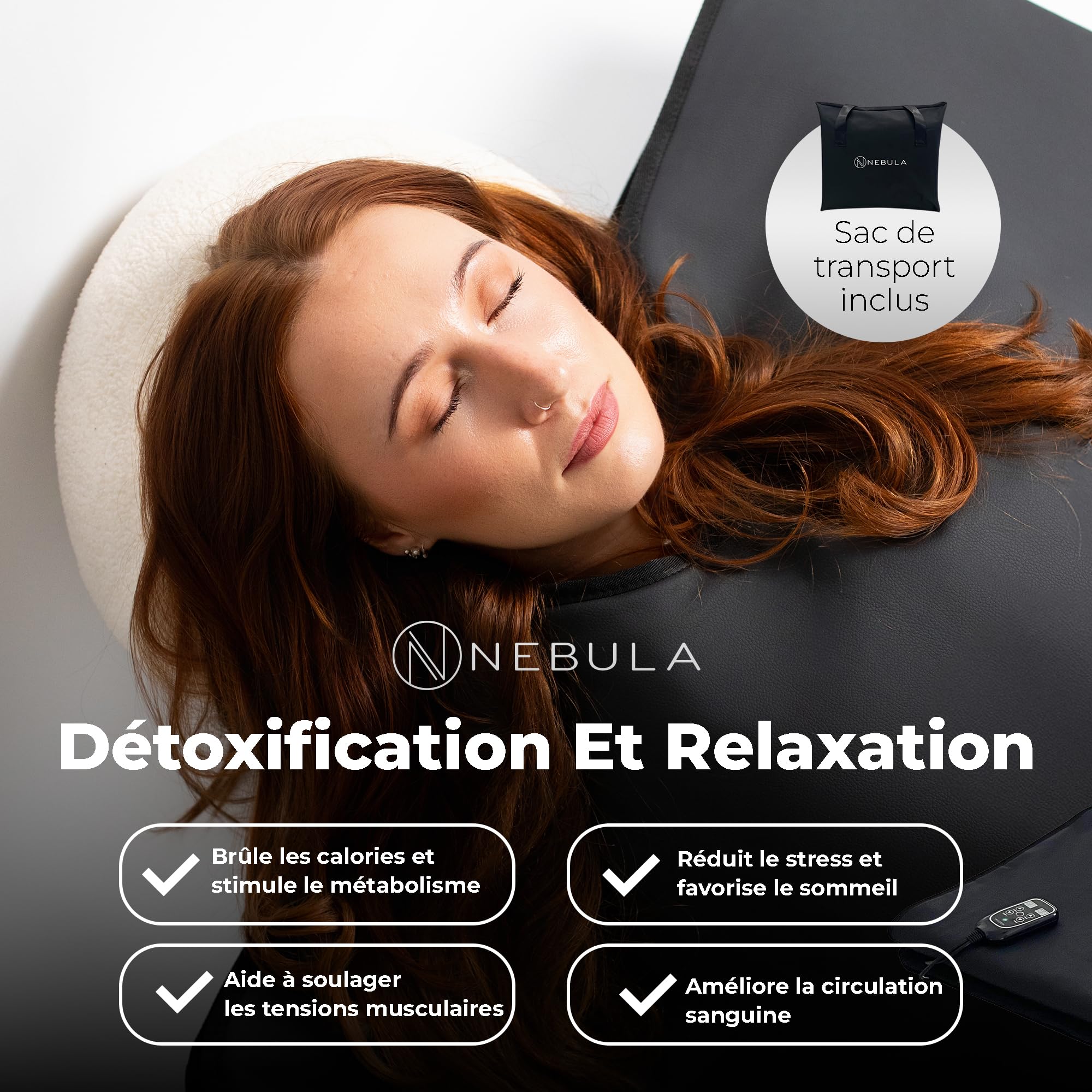 Nebula Couverture De Sauna Infrarouge 500W Pour Détente Et Détoxification