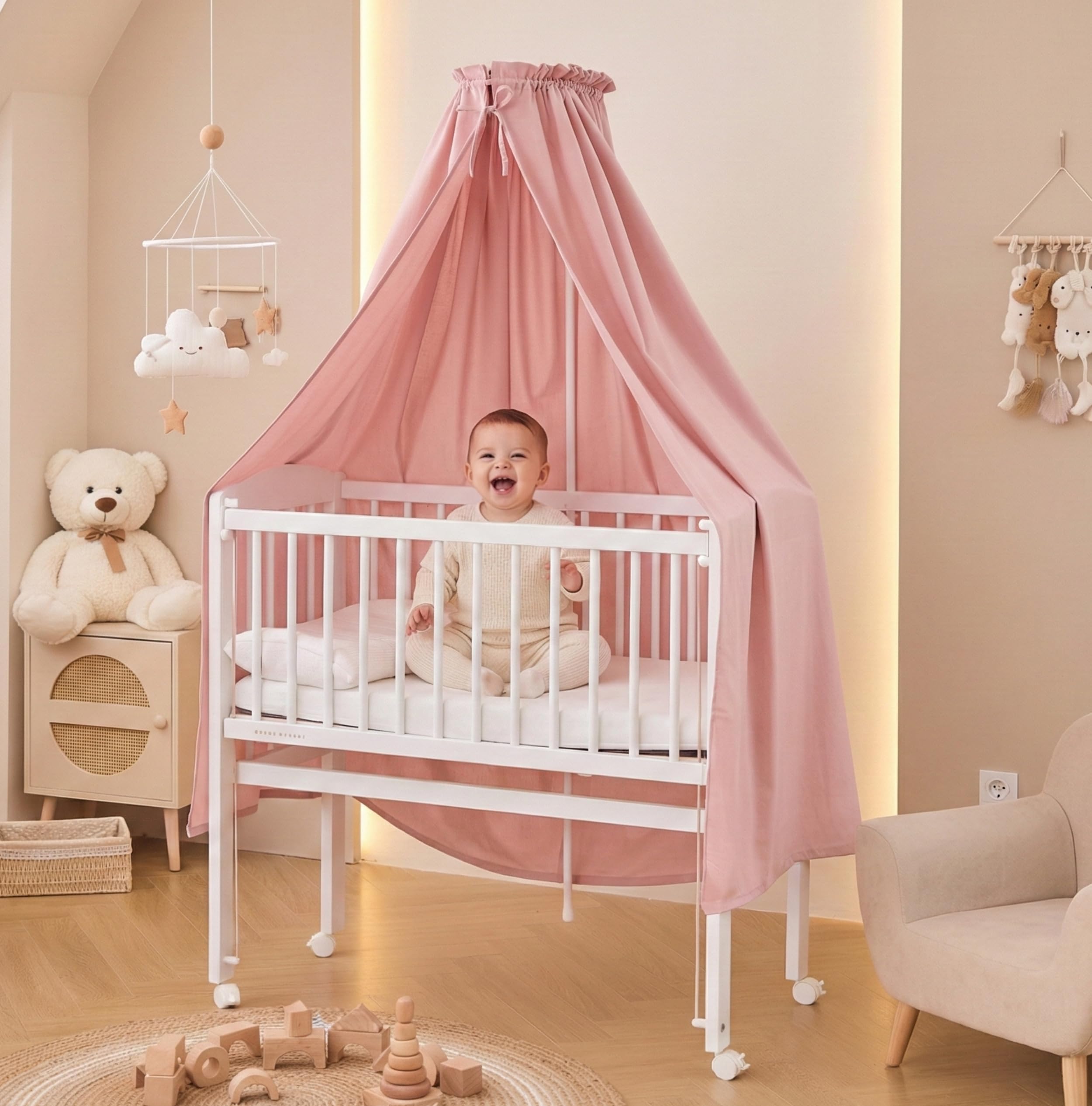 Support Ciel De Lit Bébé Restbuy Ciel De Lit Pour Enfant - Baldaquin - En Coton - Moustiquaire - Pour Chambre à Coucher Et Lit Protection Sommeil Bébé Support Ciel De Lit Bébé Restbuy Ciel De Lit Pour Enfant - Baldaquin - En Coton - Moustiquaire - Pour Chambre à Coucher Et Lit Protection Sommeil Bébé