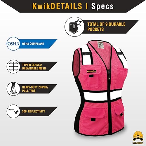 Miniatura 4 de KwikSafety - Multi-Color Safety Vest for Women Premium Reflective High Visibility Vest, ANSI Class Unrated