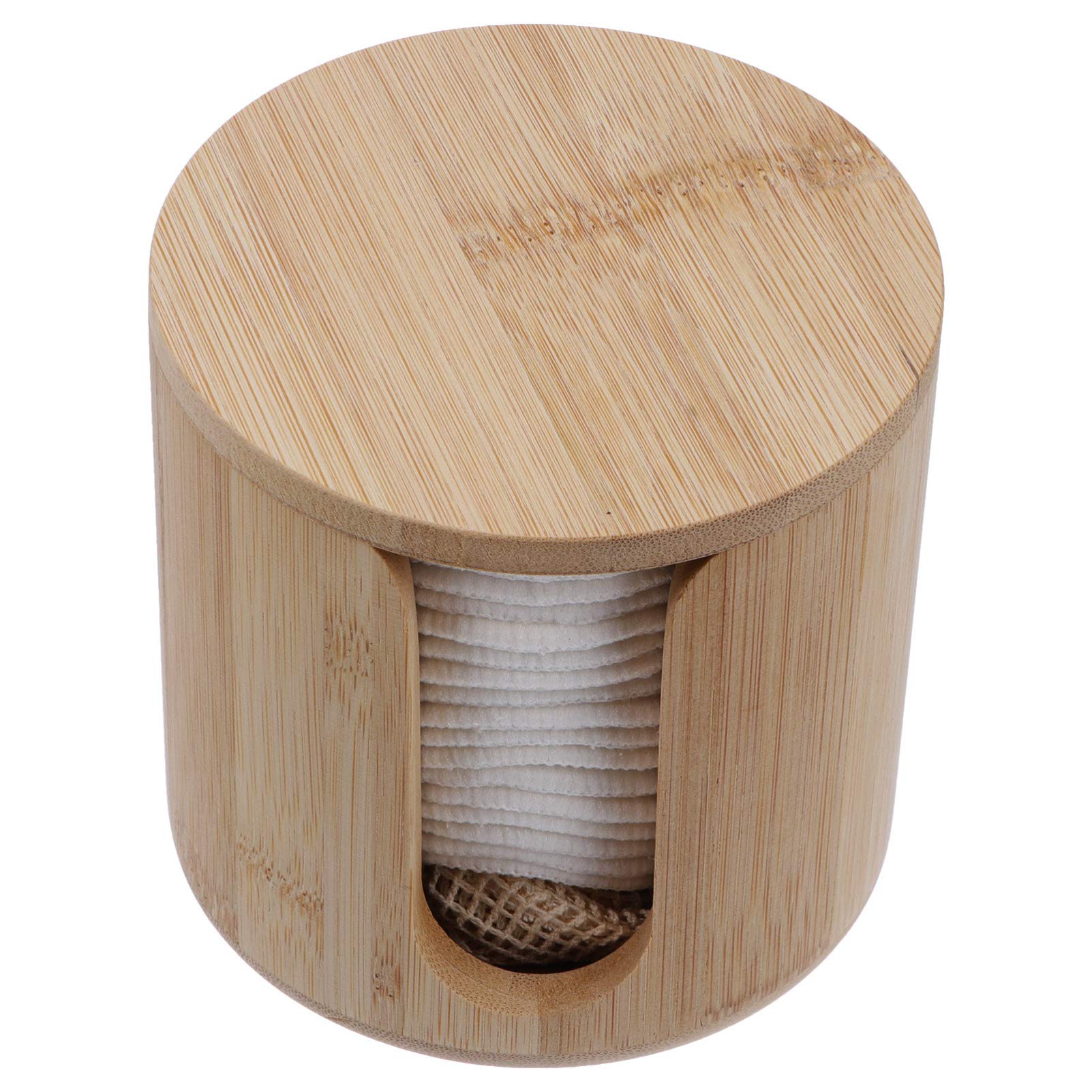 Cabilock Disco Desmaquillador De Algodón De Bambú Discos Desmaquillantes De Algodón Reutilizables Adecuado Para Limpieza Facial Diaria Suave y Absorbente Para Maquillaje De Ojos y Cara