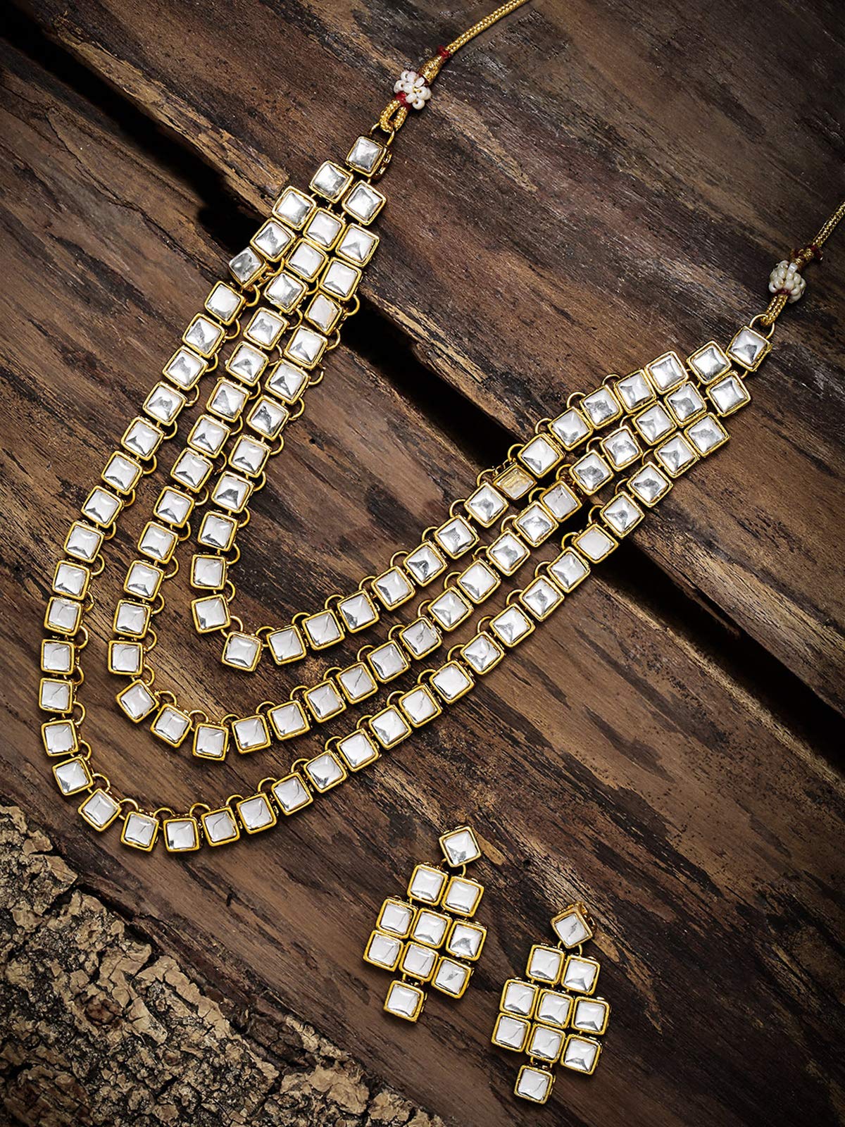 Women's Toned Layer Traditional Necklace Set