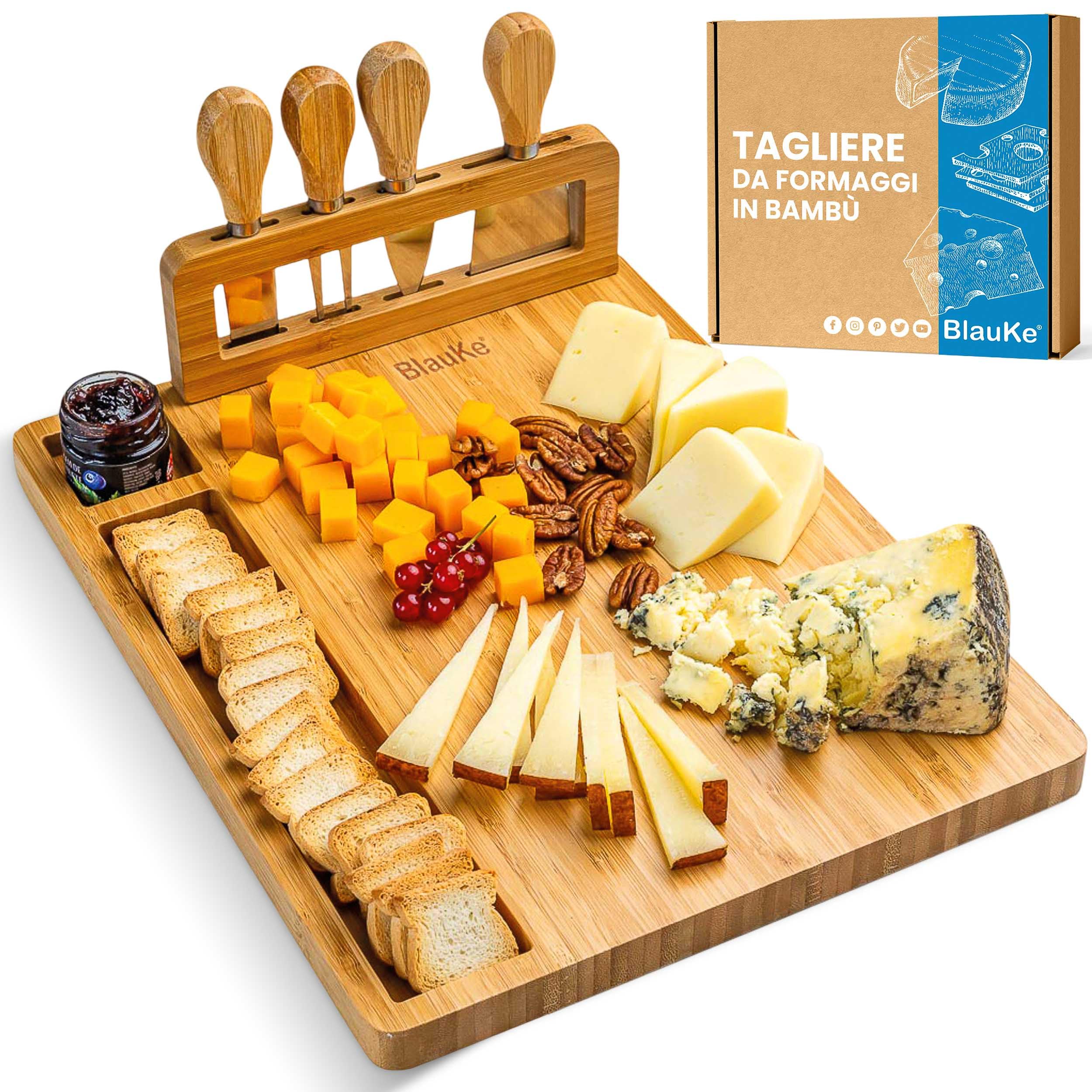 Hecef Set 5 Coltelli per Formaggio, Coltello per Formaggio con Lama in