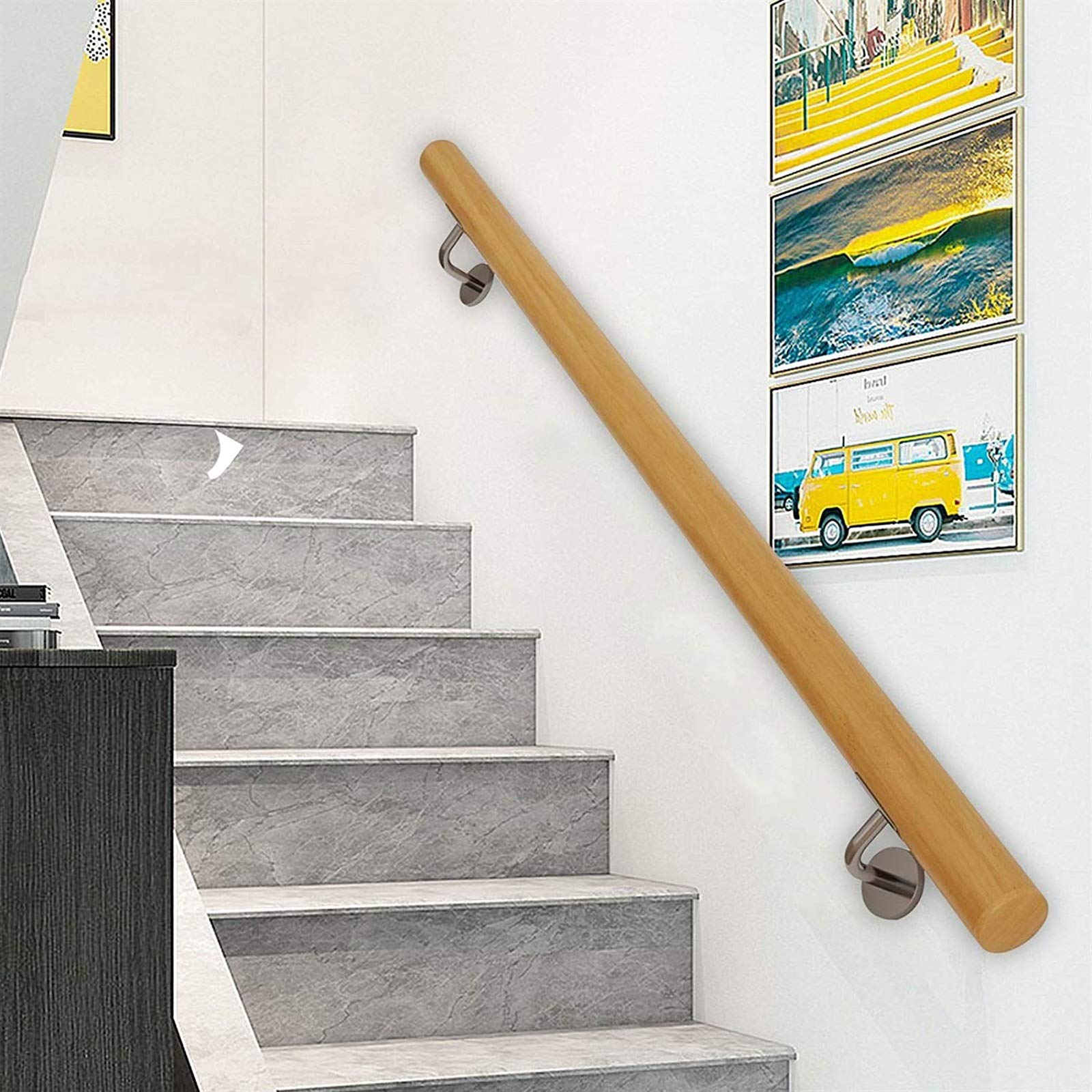Main courante en pin CHEWYNP de 50 à 600 cm barre de support escalier
