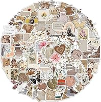 Pack of 50 - Mixed Vintage Stickers - Retro Stickers for ScrapbooksLaptopsGuitarsPhonesPadsSkateboards,...