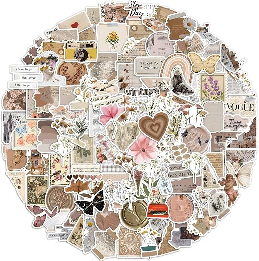 Pack of 50 - Mixed Vintage Stickers - Retro Stickers for Scrapbooks, Laptops, Guitars, Phones, Pads, Skateboards, Bicycle...