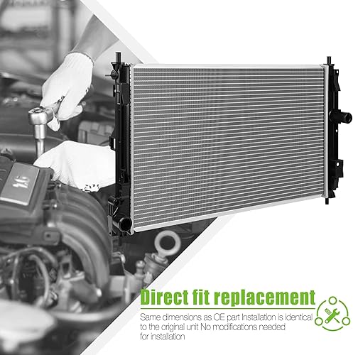 Miniatura 4 de SCITOO Radiador compatible con Dodge CaliberAvenger Jeep Compass CU2951 2007 2008 2009 2010 2011 2012
