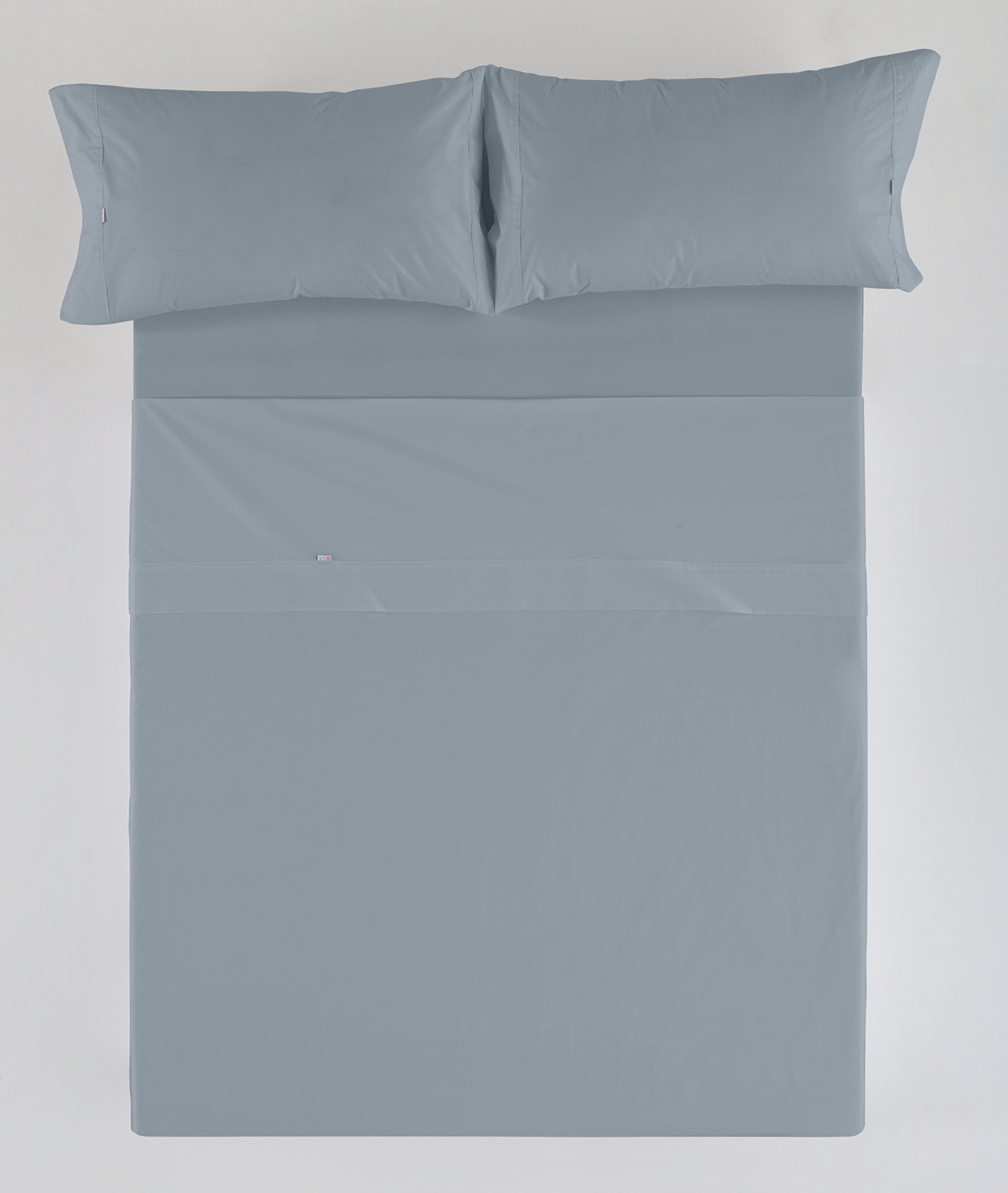 Juego de sábanas color acero Cama de 180 (4 piezas) - 100% algodón - 200 hilos