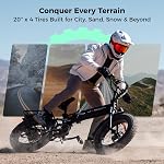Jasion X-Hunter Electric Bike for Adults,1400W Peak Folding Ebike,20''*4 Fat Tire Foldable Ebike,30MPH 70+Miles 48V 13AH Removable Battery,Full Suspension System Design,7-Speed Bicycles