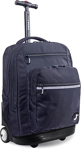 J World New York Sundance - Mochila rodante para niña y niño, Negro, talla única